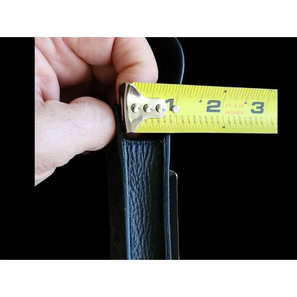 Ranger Belt Co Black Leather Phone Case Tooled Magnetic Closure Clip Vertical